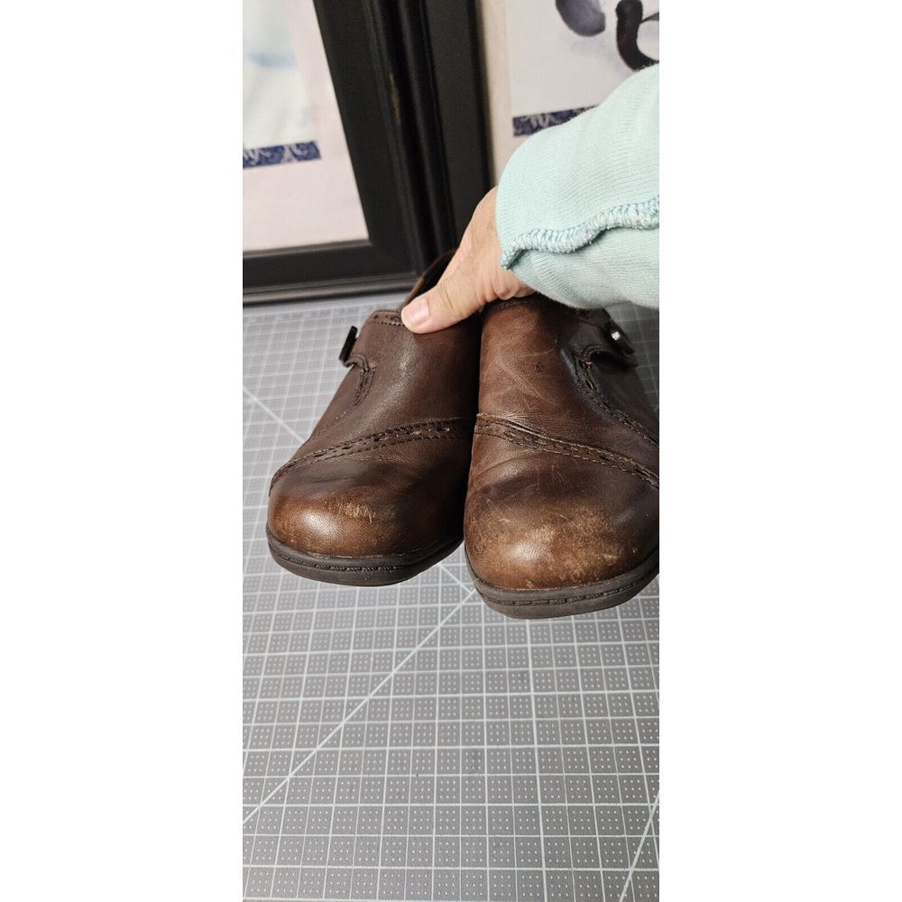 Earth Origins MARLA 2 Heeled Loafers Womens Size‎ 9M Brown Leather - Picture 2 of 11